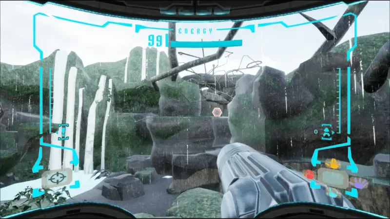 Our recreation of the curved HUD