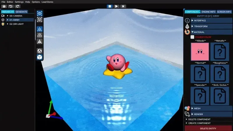 Water and caustics rendering