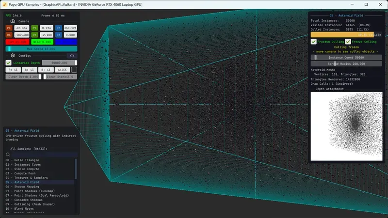 Asteroid Field with GPU culling