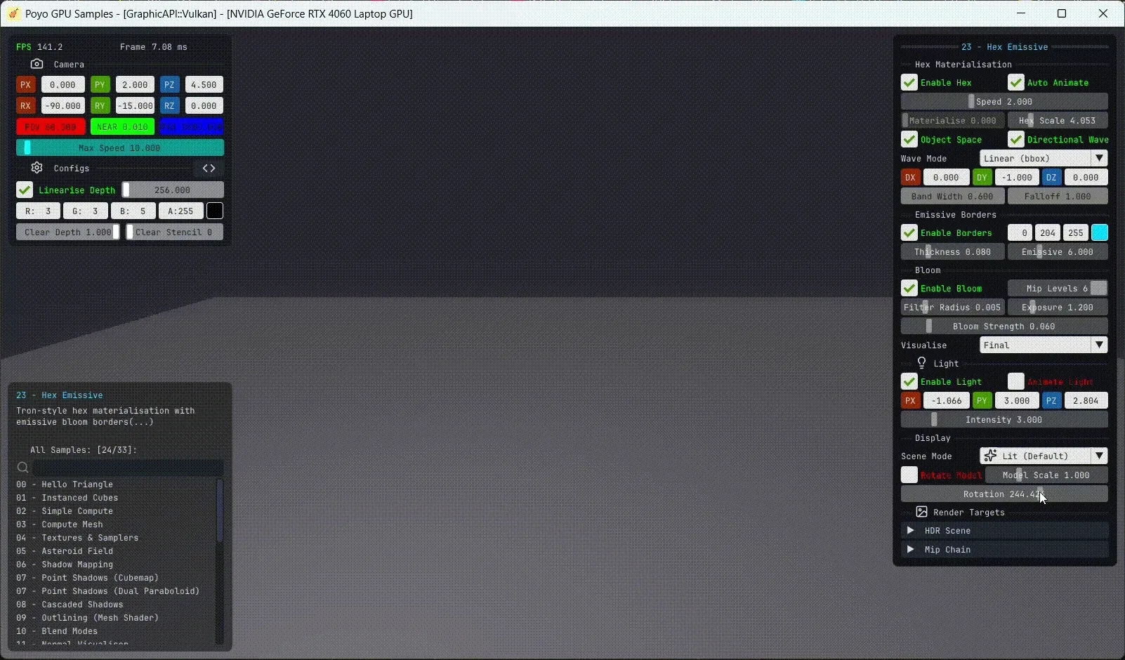 Hexagonal Emissive animated