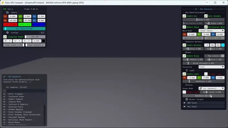 Hexagonal Emissive animated