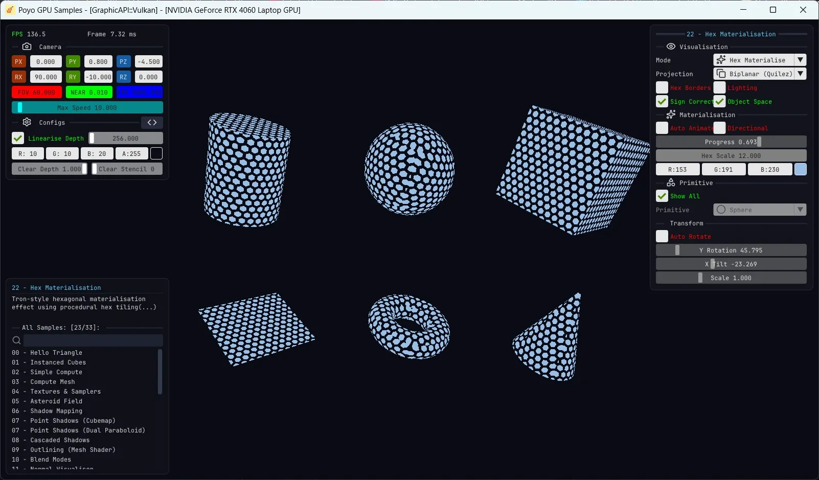 Hexagonal Tiling materialisation
