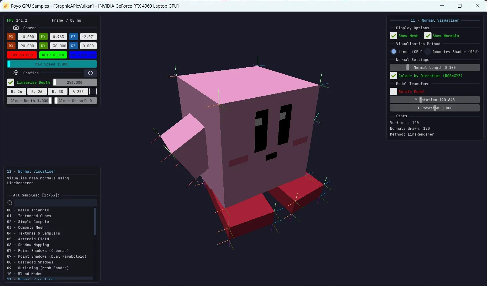 Normal Visualiser with geometry shader