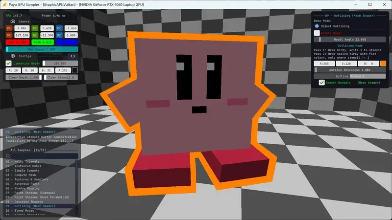 Stencil-based outlining