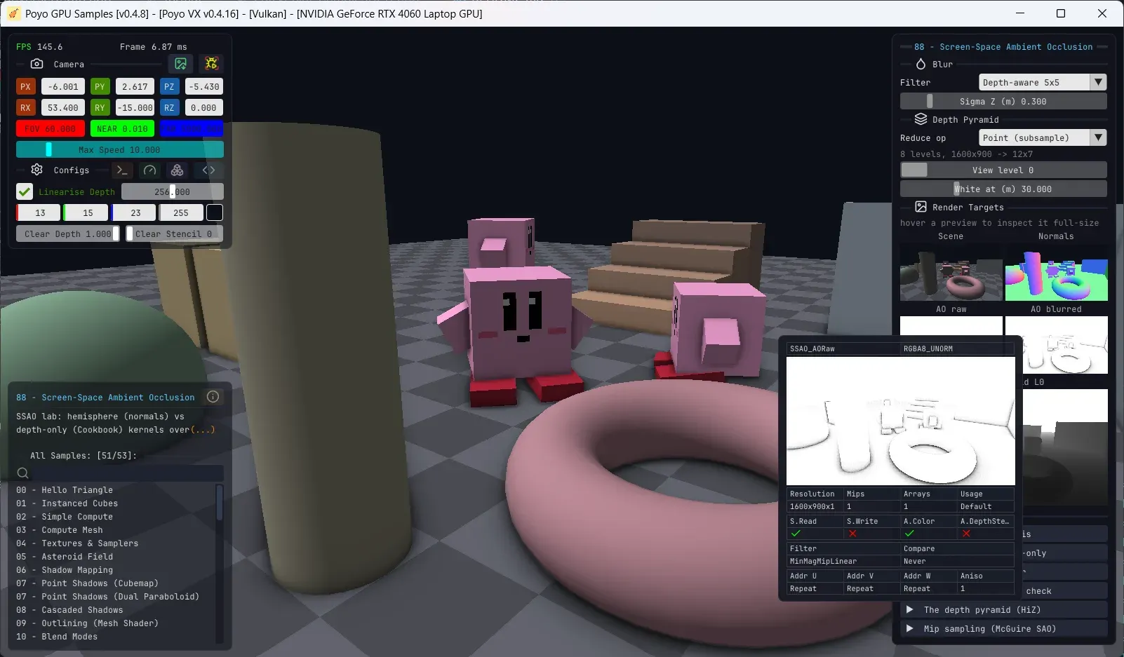 Screen-Space Ambient Occlusion with two kernels