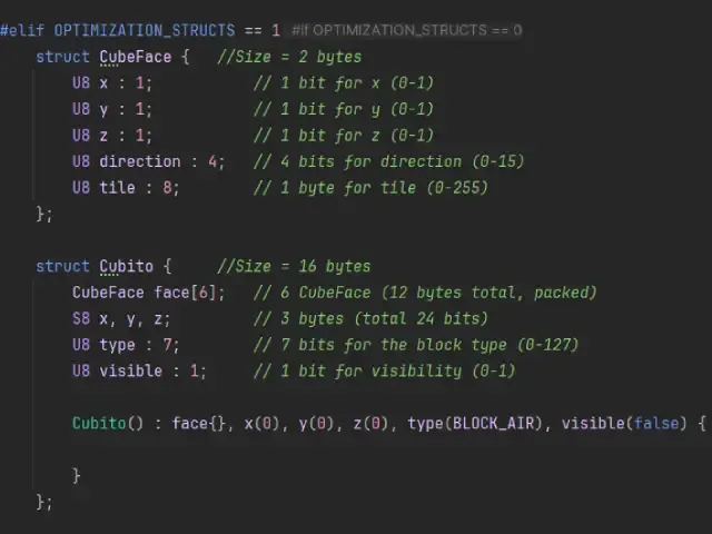 Structs Level 1 — reduced sizes